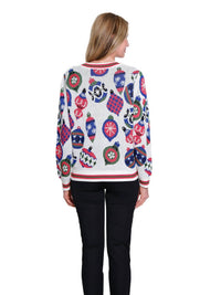 Multiples - Embellished Button-front Knit Cardigan