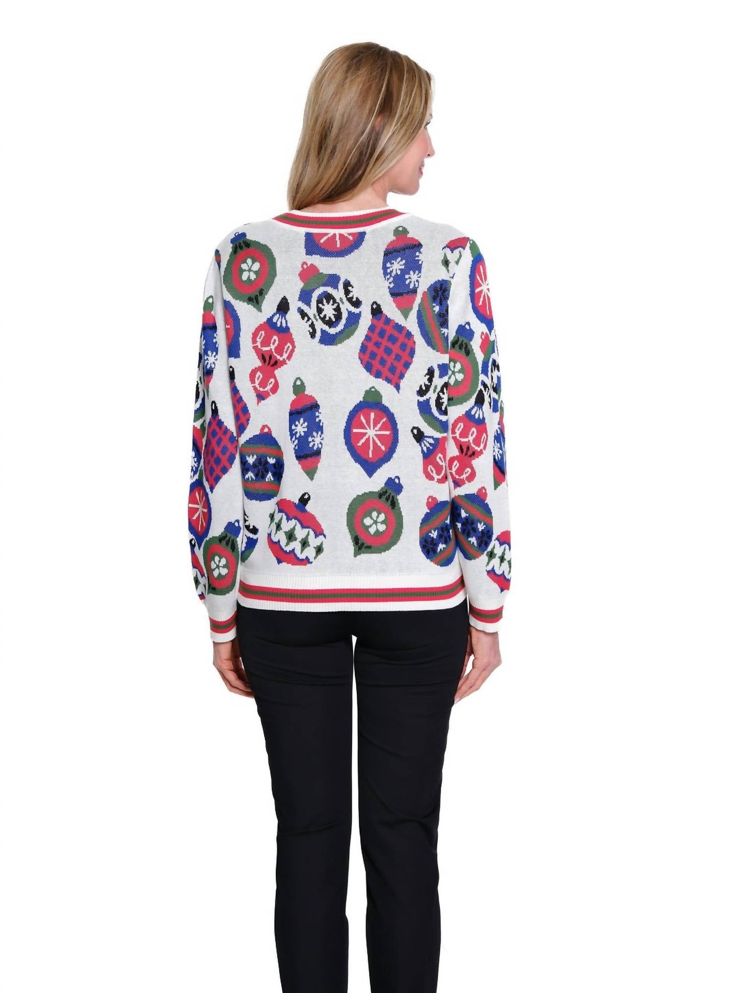 Multiples - Embellished Button-front Knit Cardigan