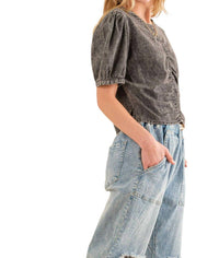 And The Why - Give Us Time Shirring Top