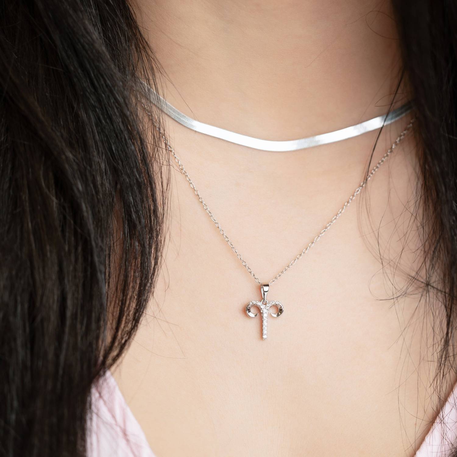 Starlette - Women's Aries Necklace With Sparkling Cz Stones