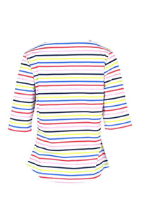 FOIL Even Keel 3/4 Sleeve Top in papaya - women's blouse - view 5