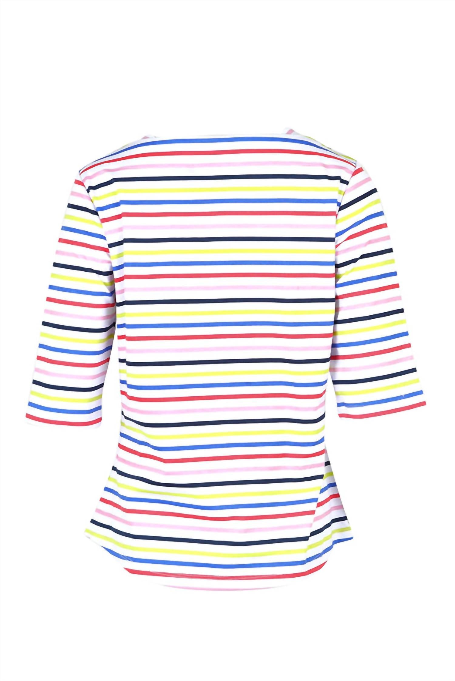 FOIL Even Keel 3/4 Sleeve Top in papaya - women's blouse - view 5