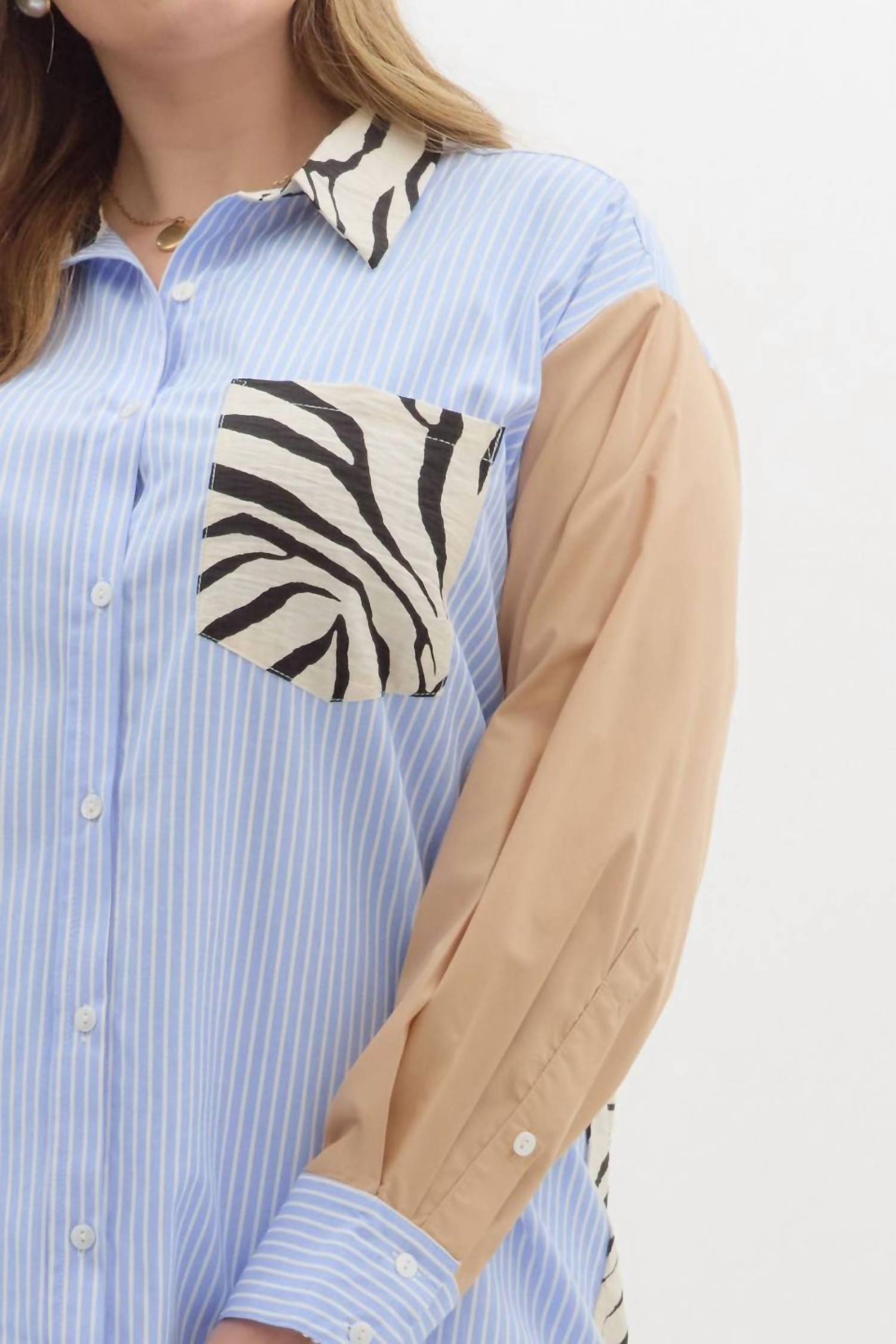 Entro - Multipattern Button Down Shirt