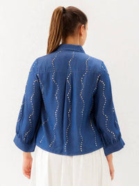 Karen Kane - Gemstone Denim Shirt