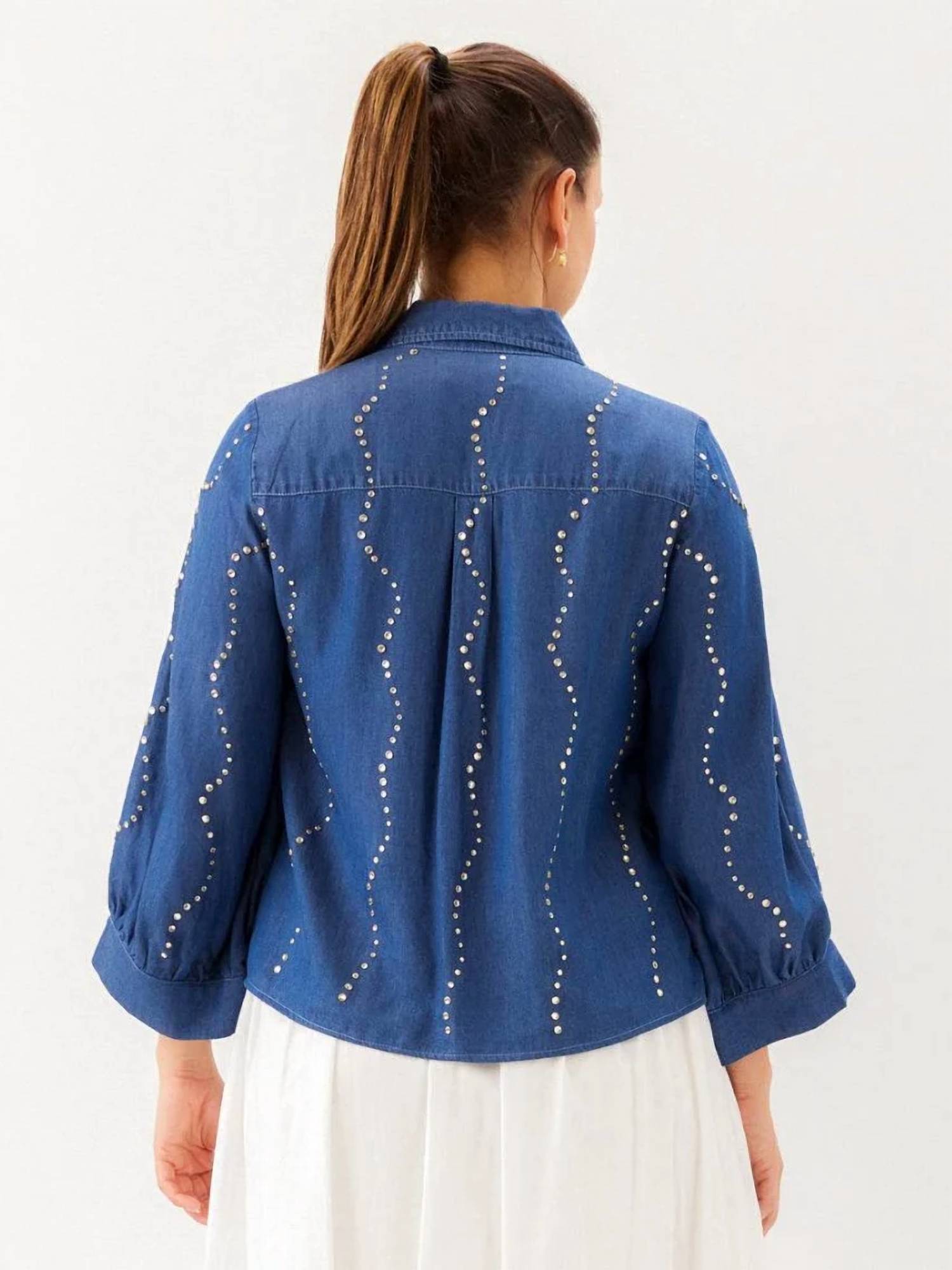 Karen Kane - Gemstone Denim Shirt