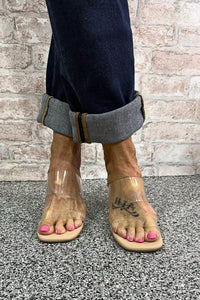 Oasis Society - Women's Transparent Strap Heel Sandal
