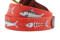 Smathers & Branson - Women's Bone Fish Needlepoint Belt