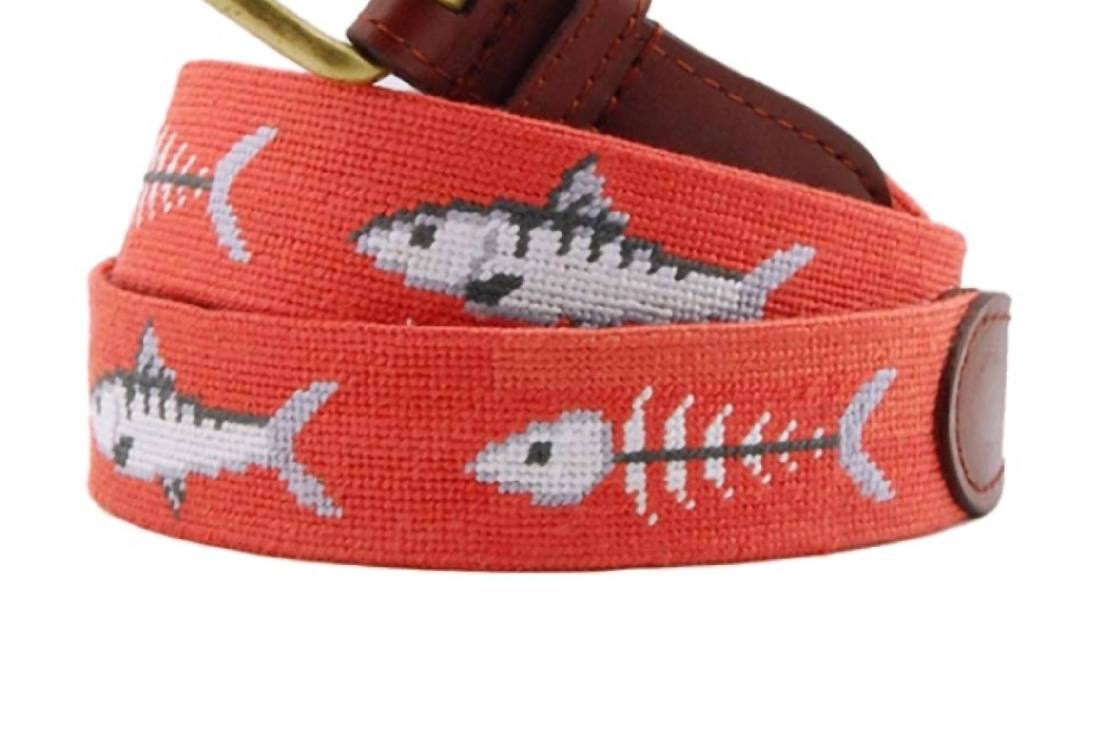 Smathers & Branson - Women's Bone Fish Needlepoint Belt