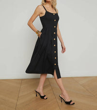 L'Agence - Esmeralda Poplin Midi Dress