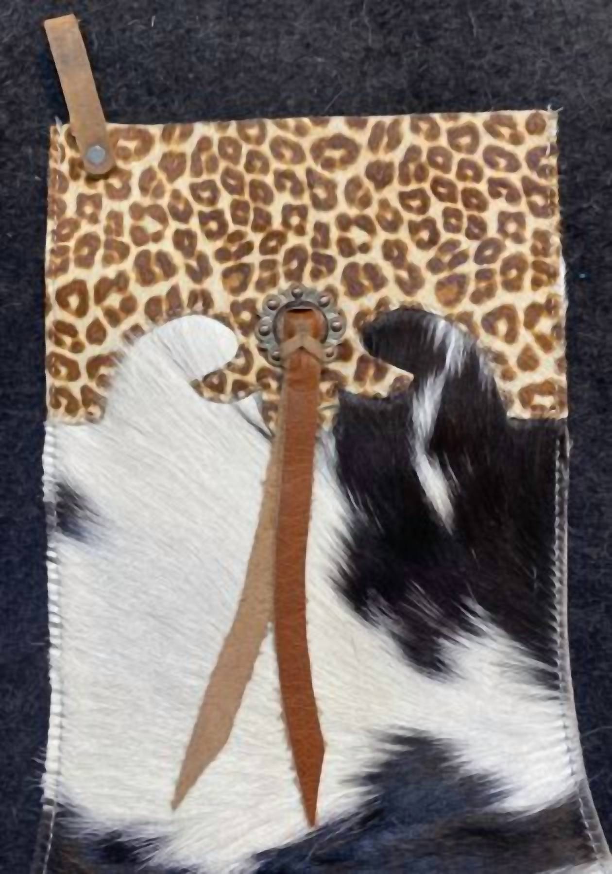 Showman - Cowhide Christmas Cheetah Cuff Stocking