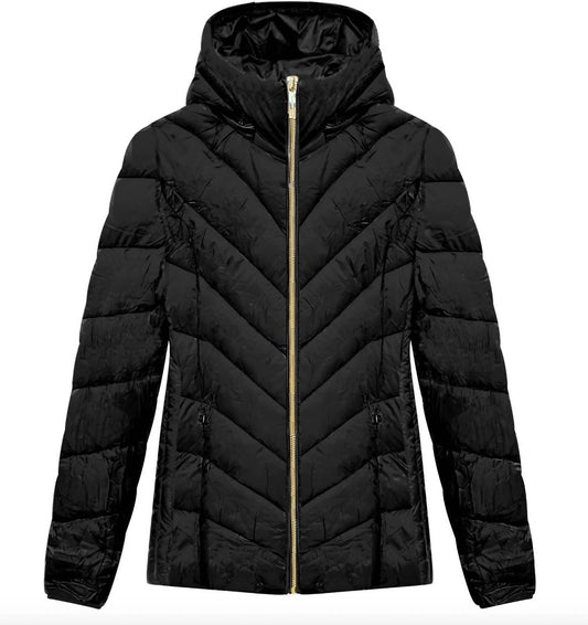 Chevron Quilted Short Packable Jacket