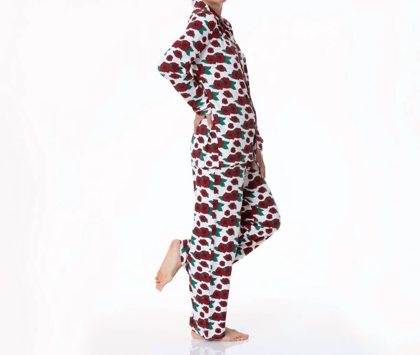 Kickee - Long Sleeve Collared Pajama Set