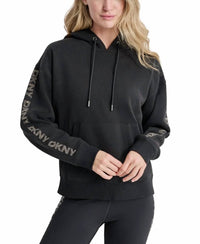 Dkny - Rhinestone Logo Fleece Hoodie