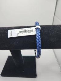 Bulova - Men's Marine Star Braided Leather Bracelet With Tuning Fork Clasp