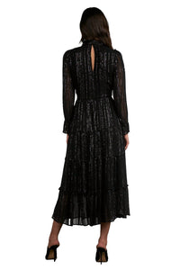 Shimmer Tie Neck Midi