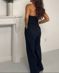 Dress Forum - Strapless Wide Leg Jumpsuit