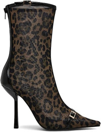 STEVE MADDEN Women's Ashlin Buckled Heels Boots in leopard - women's shoe - view 4