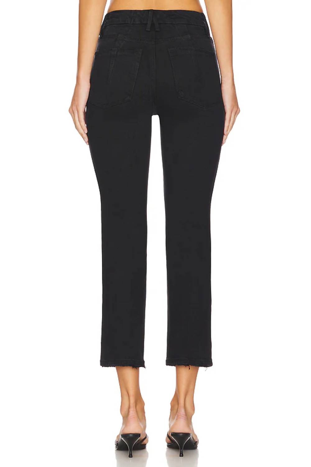 GOOD AMERICAN Good Straight Jeans in black - women's jeans - alternate view