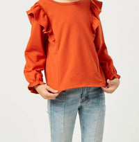 Hayden La - Ruffle Long Sleeve Top