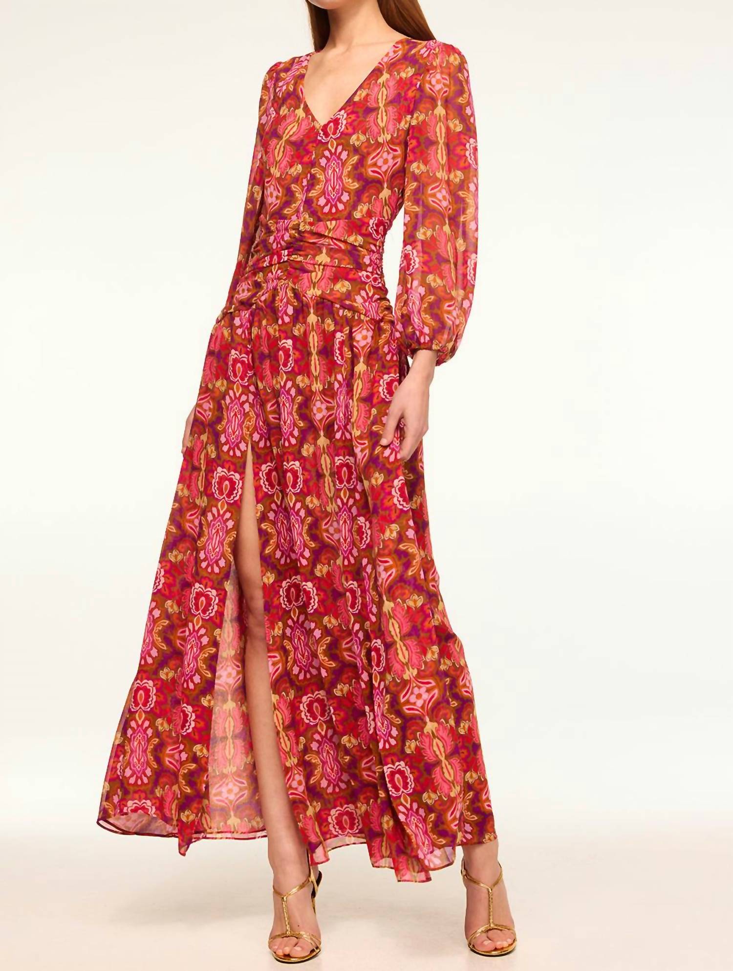 Misa Los Angeles - Bright Floral Midi Dress