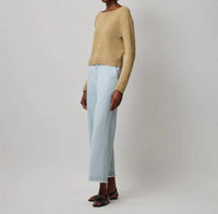 Atm - Wool Blend Boucle Long Sleeve Low Back Sweater