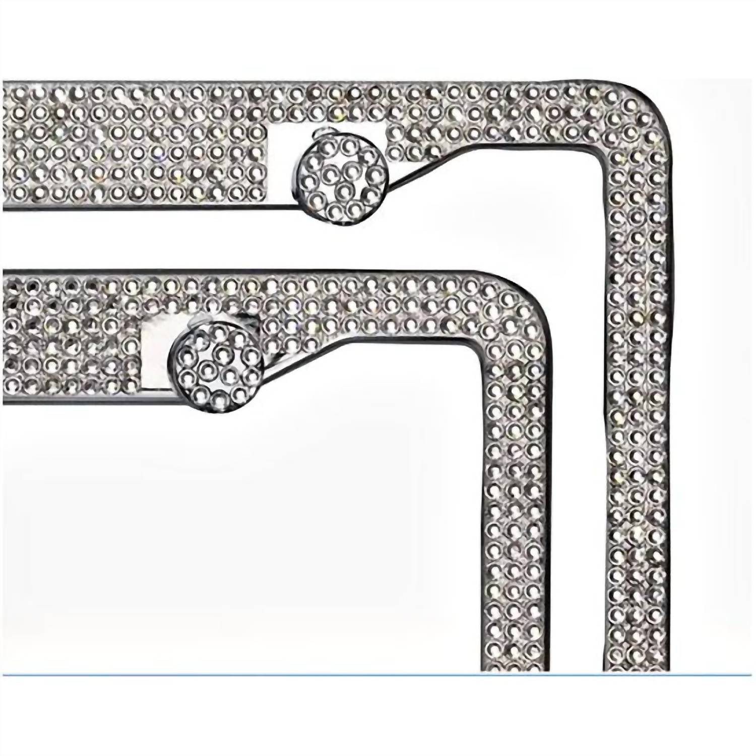 Sparkles Home - 2 Set Double Bling Rhinestone License Plate Frames
