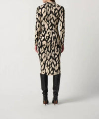 Joseph Ribkoff - Animal Print Silky Foil Sheath Dress