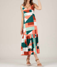Lucca - Ember Low Back Ruffle Hem Maxi Dress