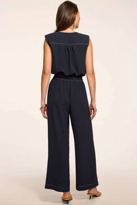 Ramy Brook - Astrid V-Neck Belted Sleeveless Textured Jumpsuit
