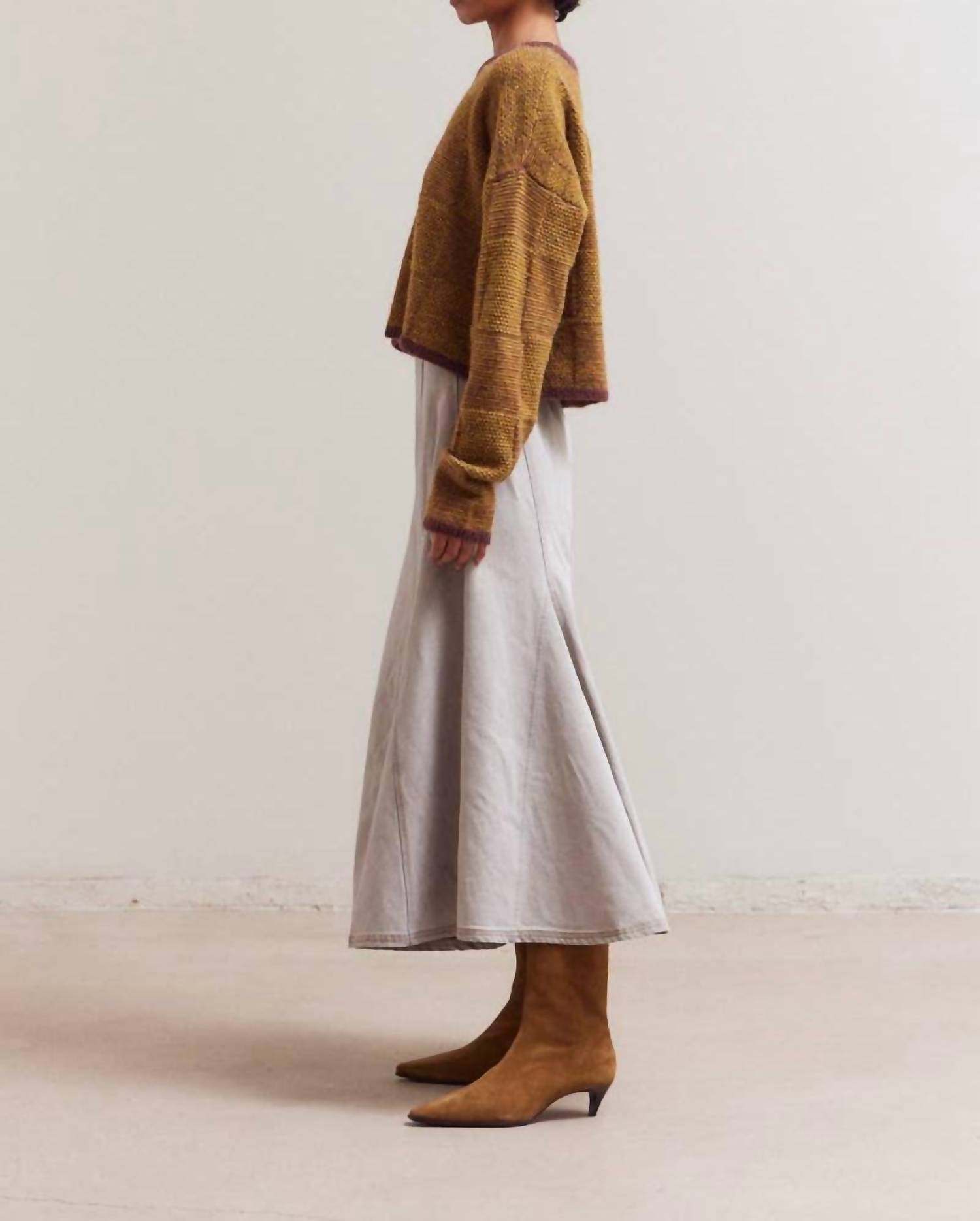 Grade & Gather - Plaid Knit Sweater