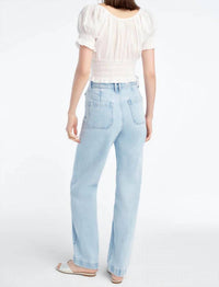 Favorite Daughter Kelly High Rise Straight Trouser in westwood - women's jeans - detail view