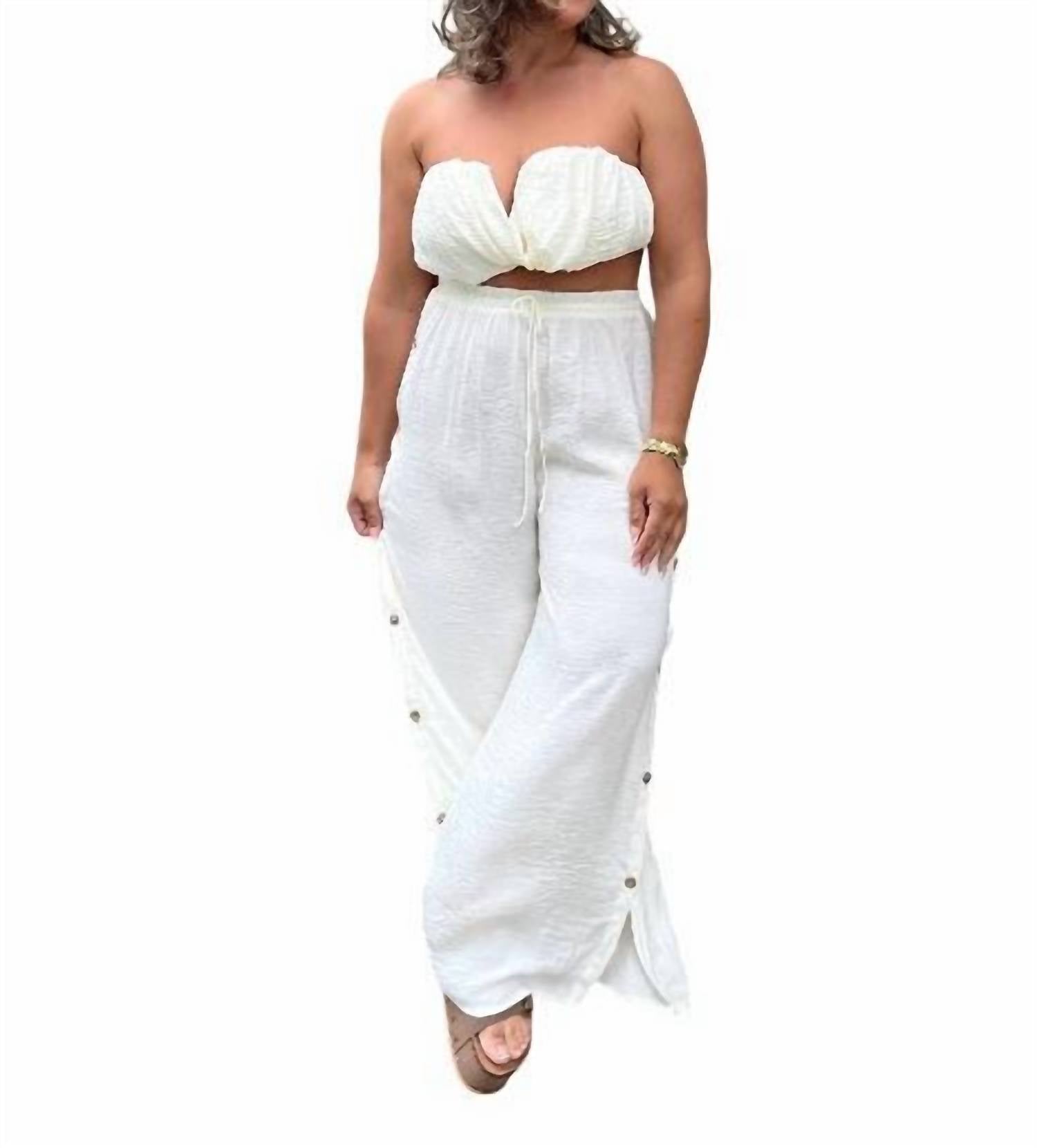 HYFVE Silky Soft Seashell Set in cream - women's sleepwear - detail view