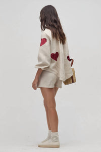 lanhtropy Cupid Shirt in beige - women's long sleeve top - detail view