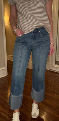 FDJ Olivia Wide Leg Jeans in medium wash 1 - women's jeans