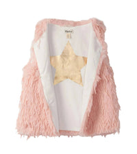 Hatley Feather Faux Fur Vest in pink - kids' blouse - view 4