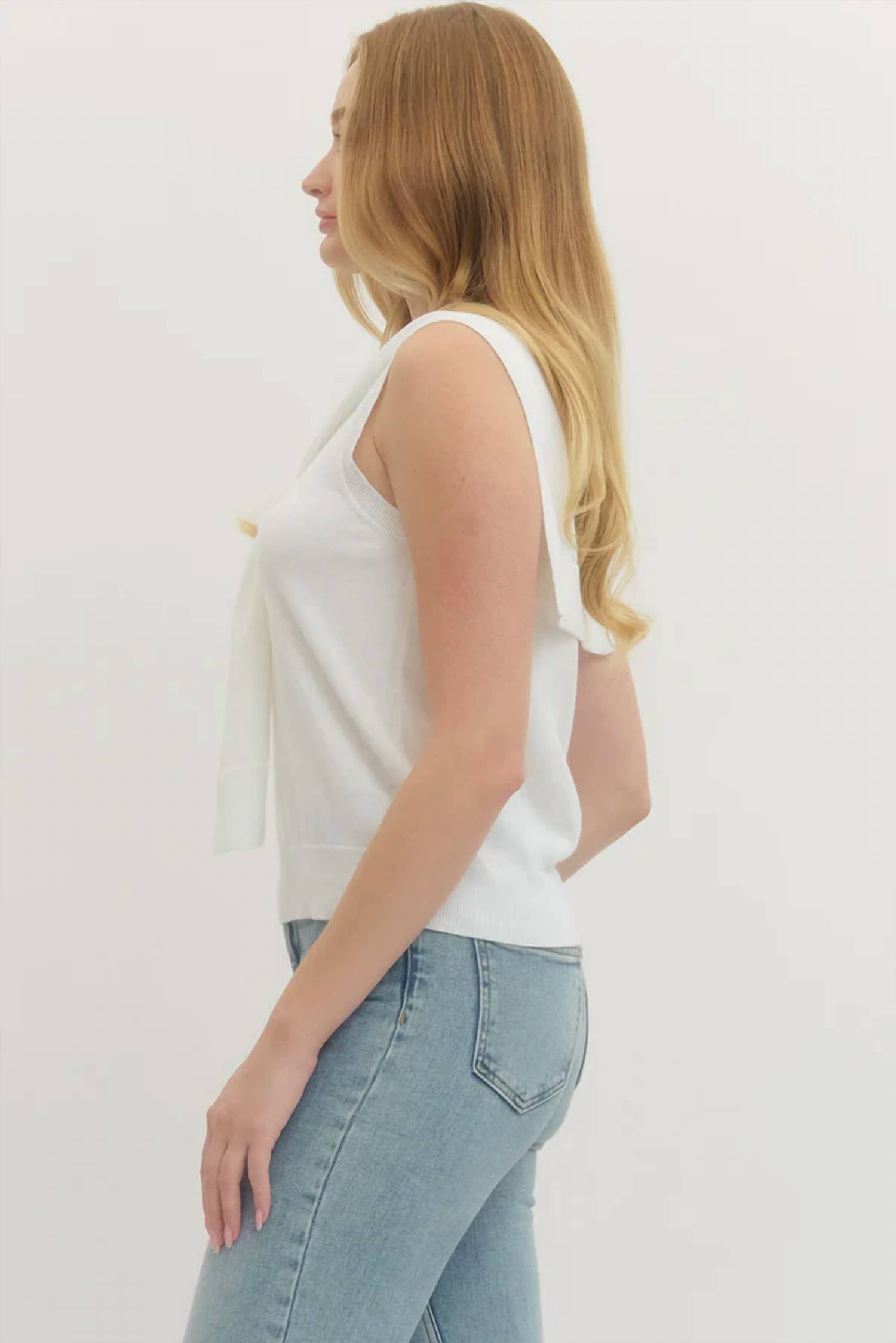 Entro - Casually Tied Knit Top