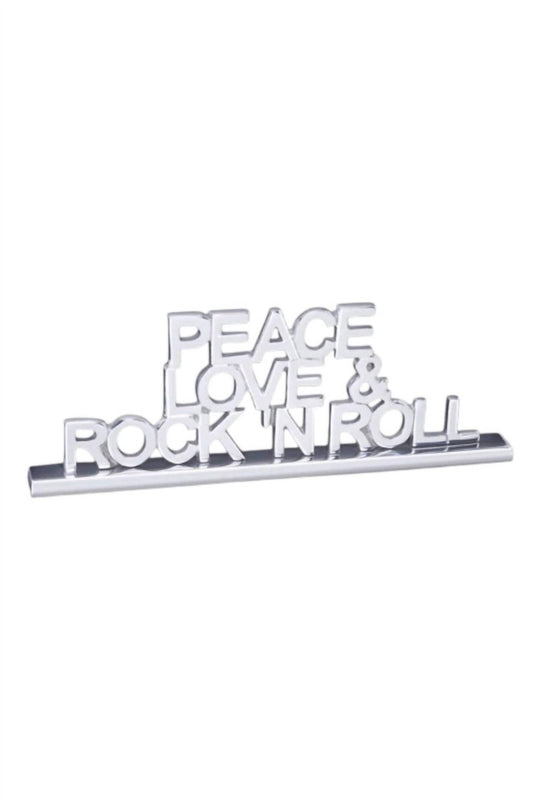 Inspired Generations - Peace, Love & Rock N Roll Decorative Sign