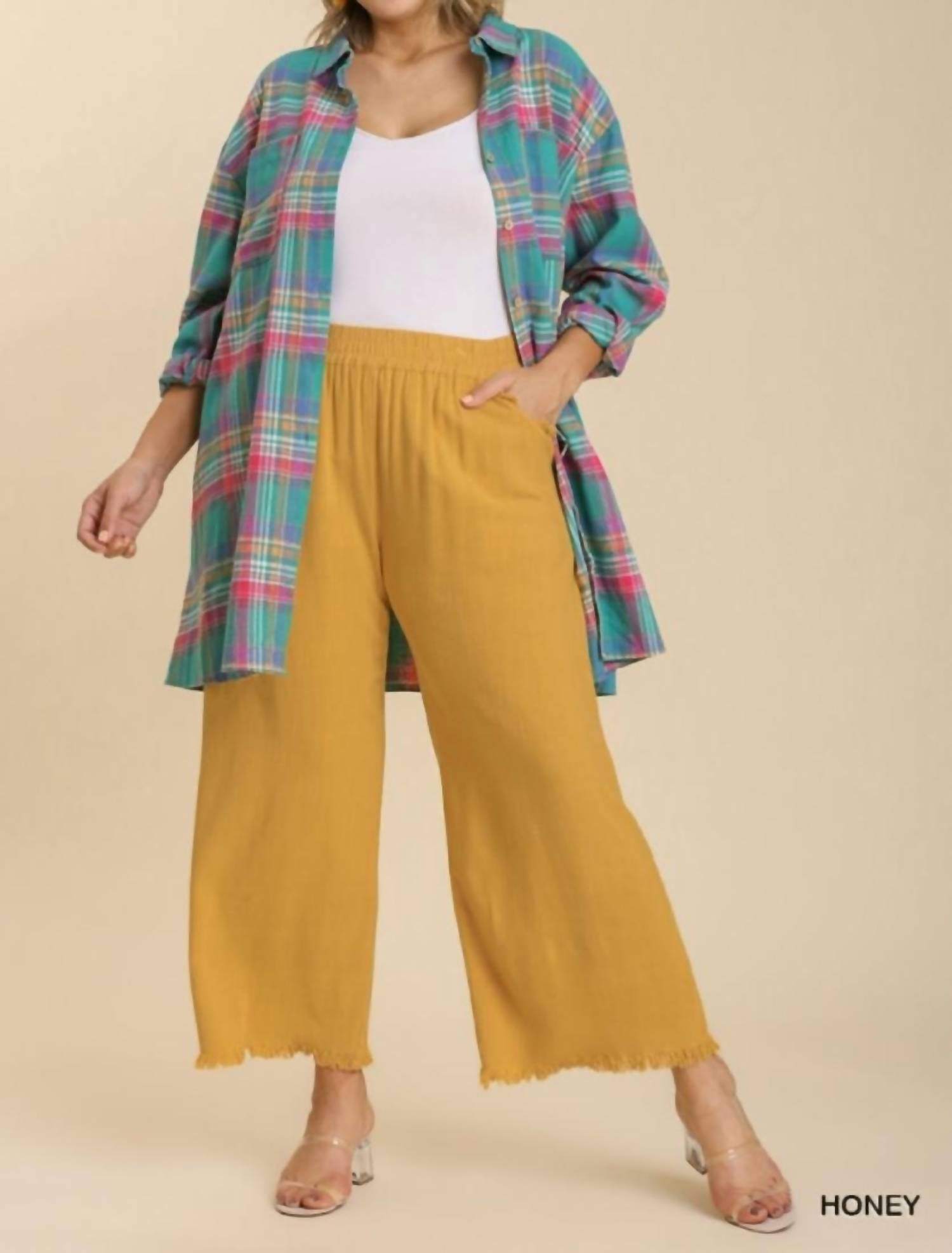 umgee Be Anything Pant in honey - women's pants - detail view