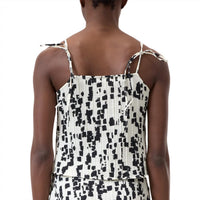 CLOSED Women's Printed Tank Top in dune beige - women's tank top - detail view