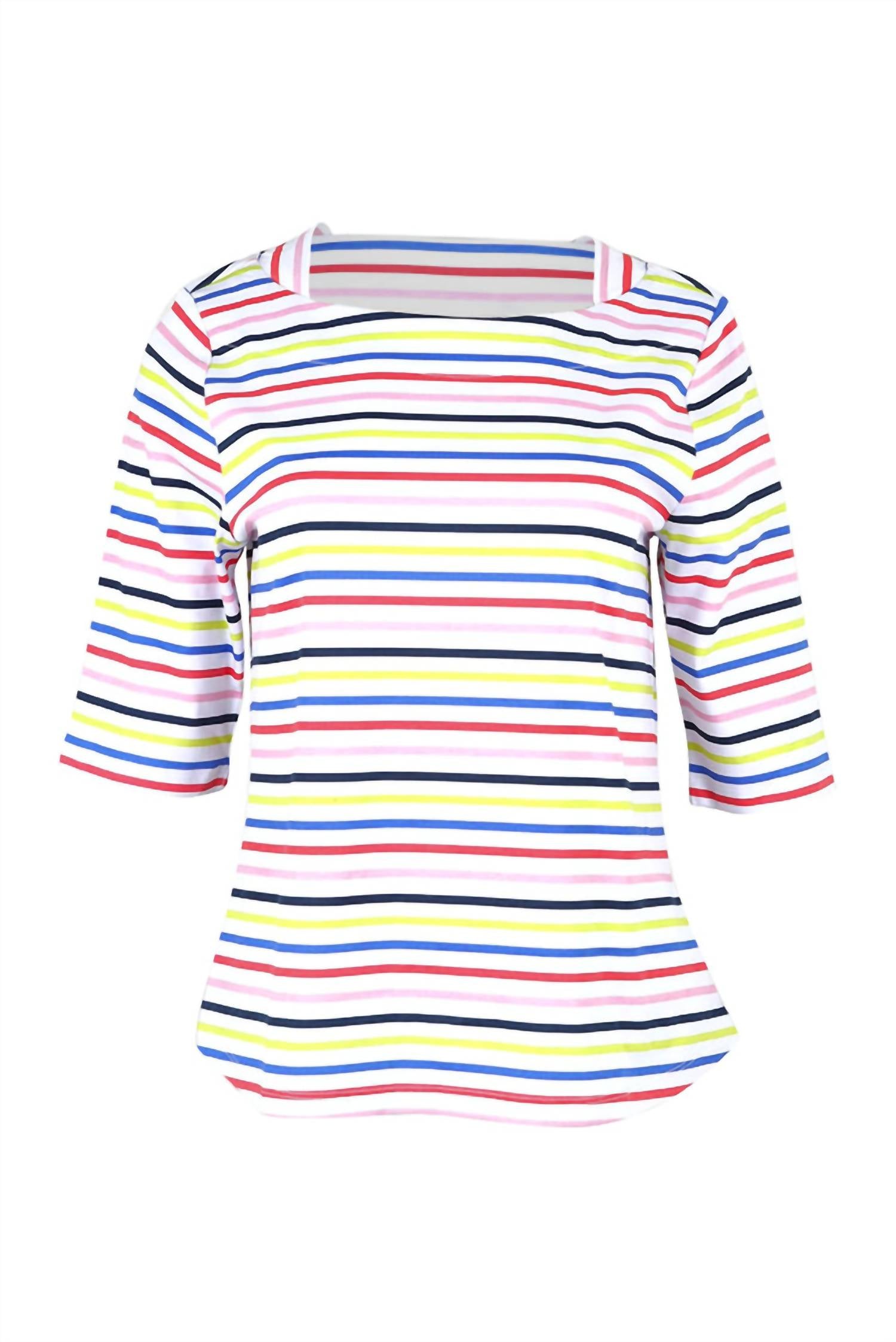 FOIL Even Keel 3/4 Sleeve Top in papaya - women's blouse - view 4