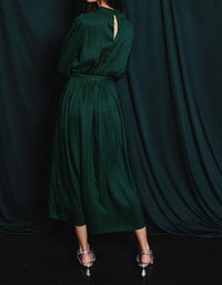 Dress Forum - Houndstooth Satin Midi Dress