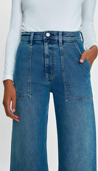 PISTOLA Penny High Rise Wide Leg Jean in canal - women's jeans - view 4