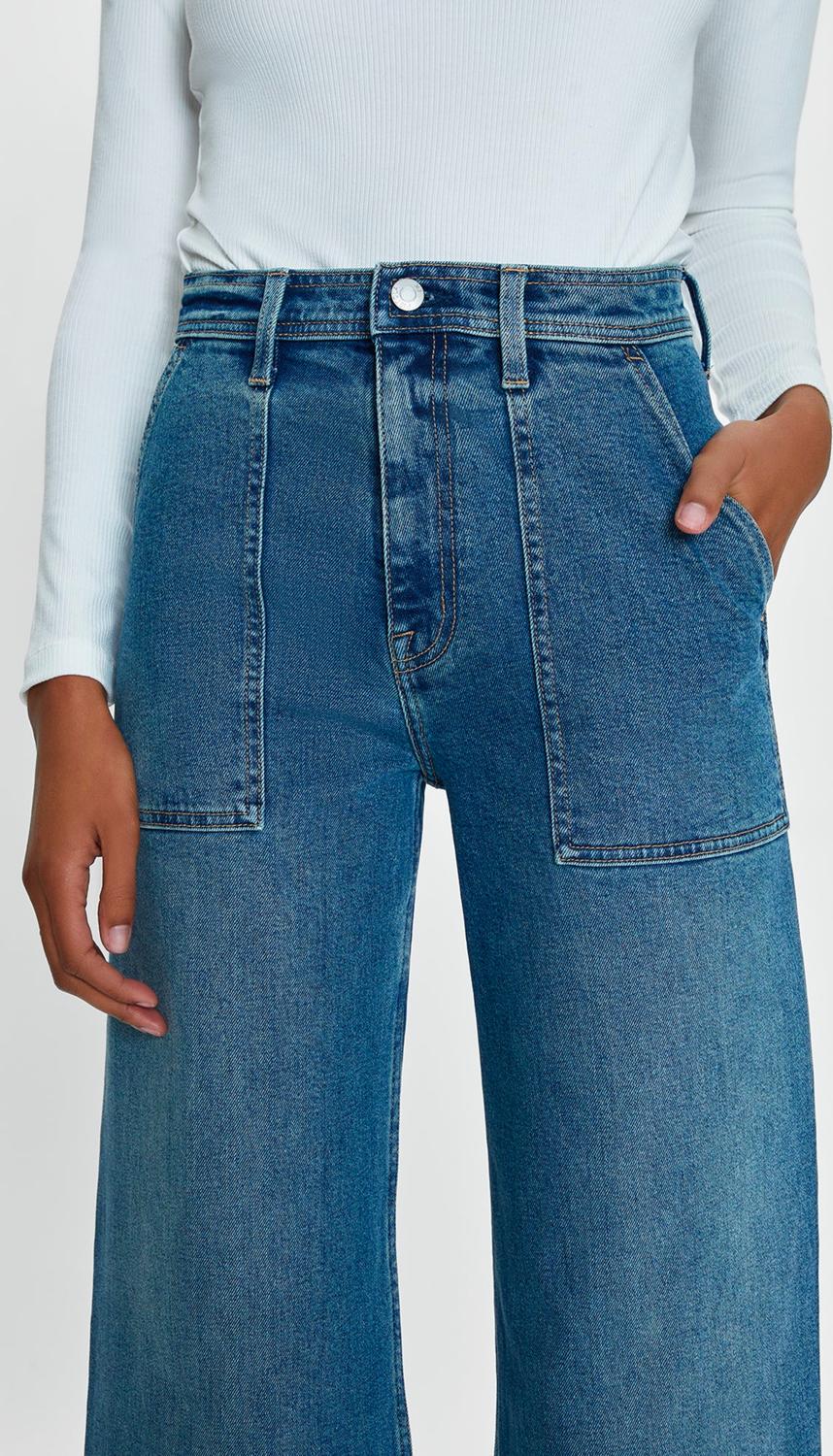 PISTOLA Penny High Rise Wide Leg Jean in canal - women's jeans - view 4