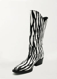 Che By Chelsey - Women's Zebra Texan Boots