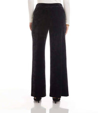 Karen Kane Crushed Velvet Wide Leg Pants in black - women's pants - view 4
