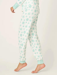 PJ Salvage Snowflake Wishes Jammie Pant in ivory - women's pants - alternate view