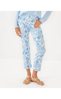Lilly Pulitzer Annet High Rise Crop Flare Pants in tall tales - women's pants - detail view