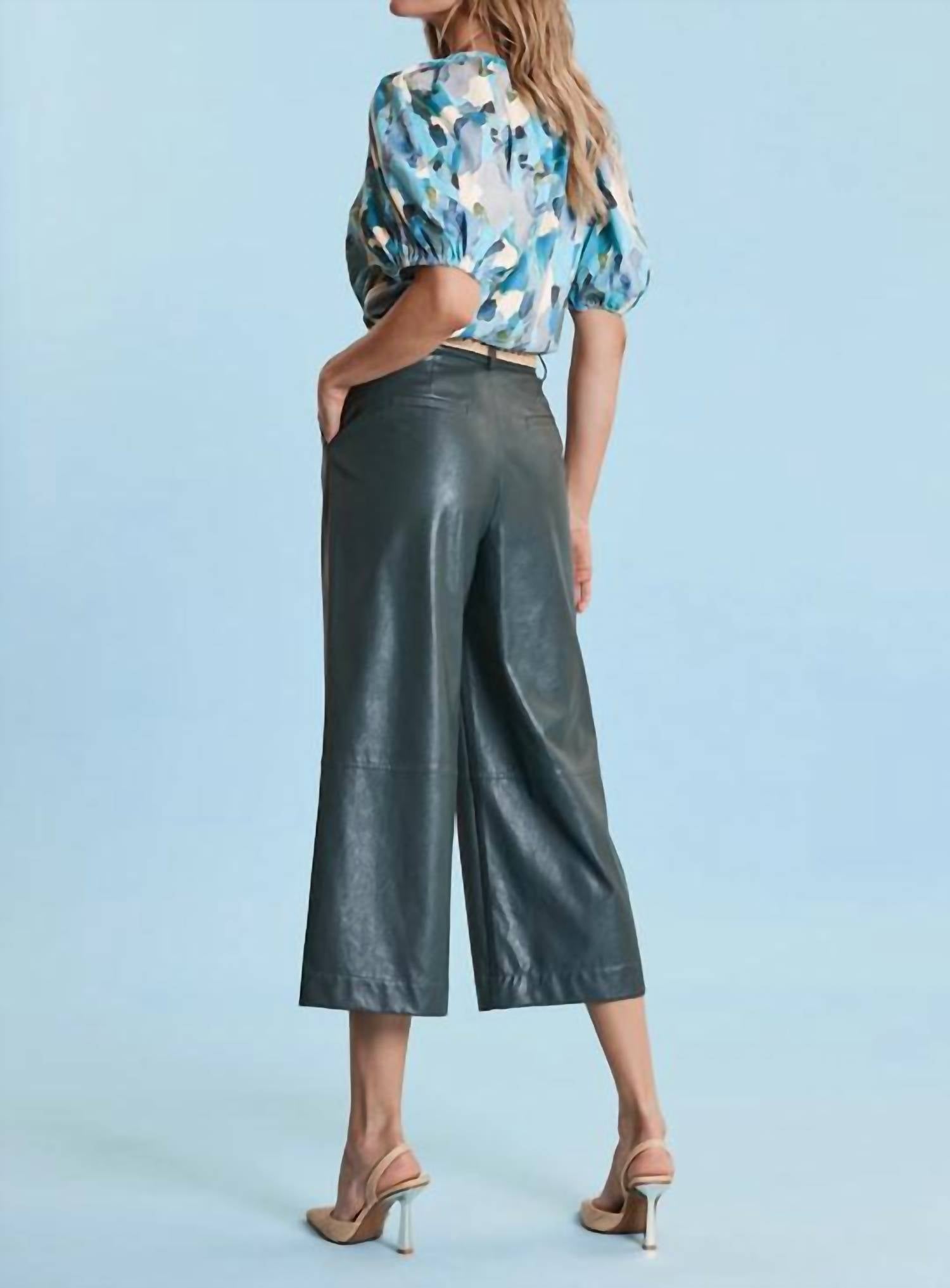 Tyler Boe - Rebecca Pleather Crop Pants