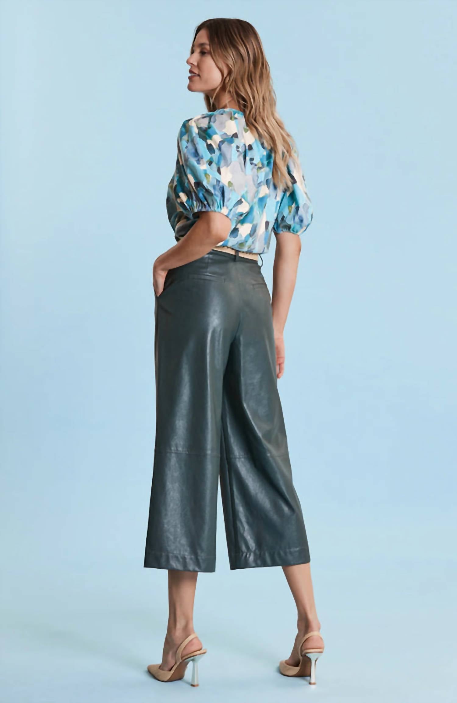 Tyler Boe - Rebecca Pleather Crop Pants