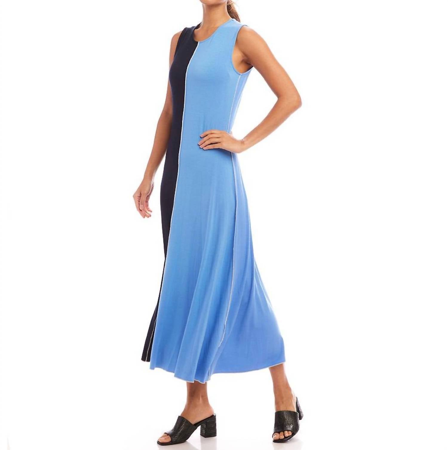 Karen Kane - Women's Sleeveless Colorblock Midi Dress